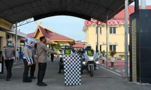 Satlantas Polres Dumai saat Gelar Safety Road Campaign