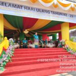 Bupati Sukiman saat memimpin Apel HUT Rohul ke 23 Tahun. ( Foto : Mengabarkan.com)