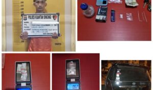 Tersangka dan barang bukti diamankan diamankan Polisi. Foto/Mengabarkan.com